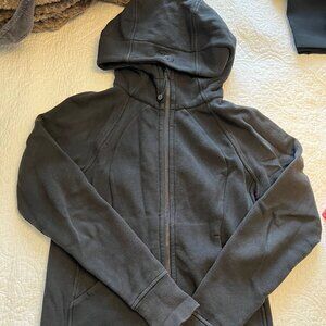 Lululemon Scuba Hoodie Full Zip Sweater Light Cotton Fleece in Black